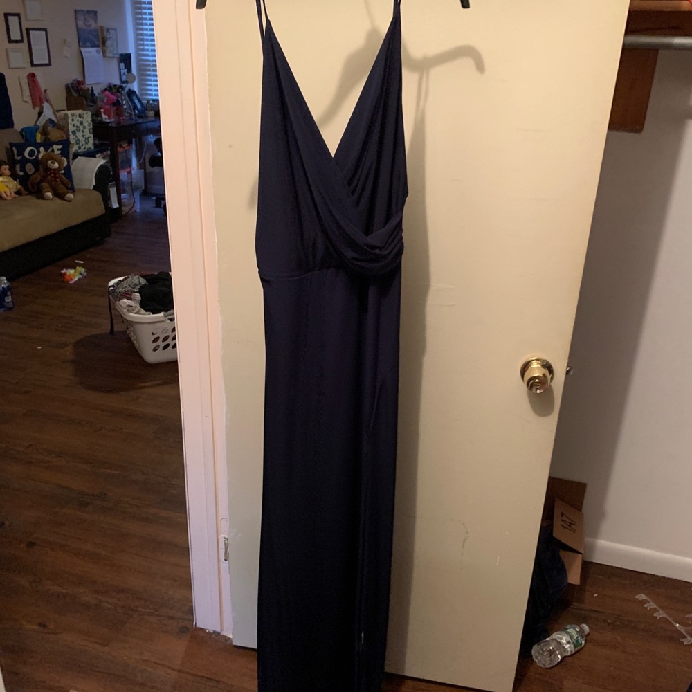 FashionNova long blue maxi dress